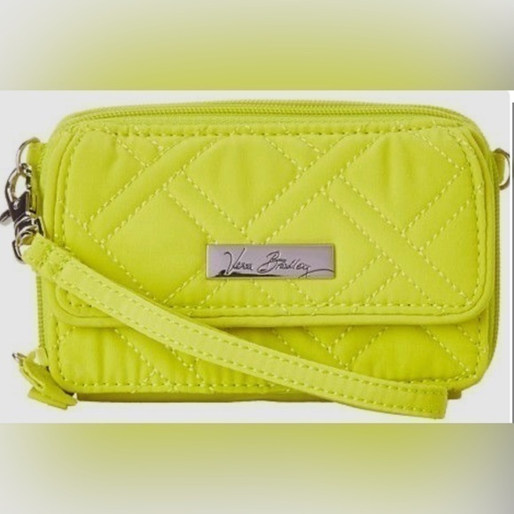 Vera Bradley All In One Crossbody Geranium in LEMONGRASS - Picture 1 of 13